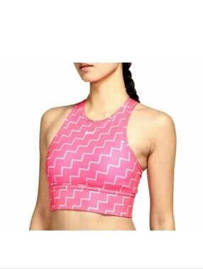 Nike Everything Neo Wave Bra In Digital Pink With Mesh Racerback size S